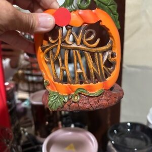 Scentsy Orange Pumpkin 'Give Thanks' Decor